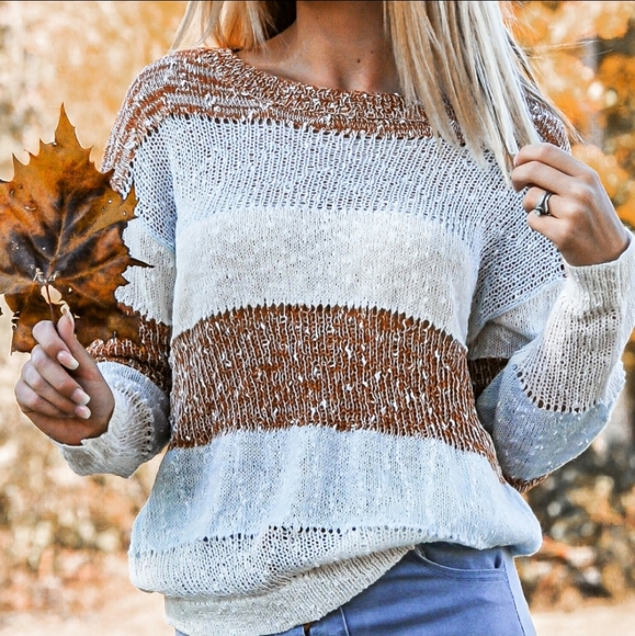 Threadzwear Sweaters - RELISTED Storia colorblock lightweight sweater